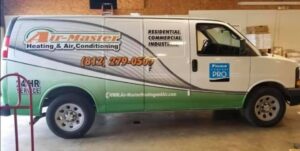 Air-Master Truck providing HVAC services in Seymour, IN and surrounding areas 